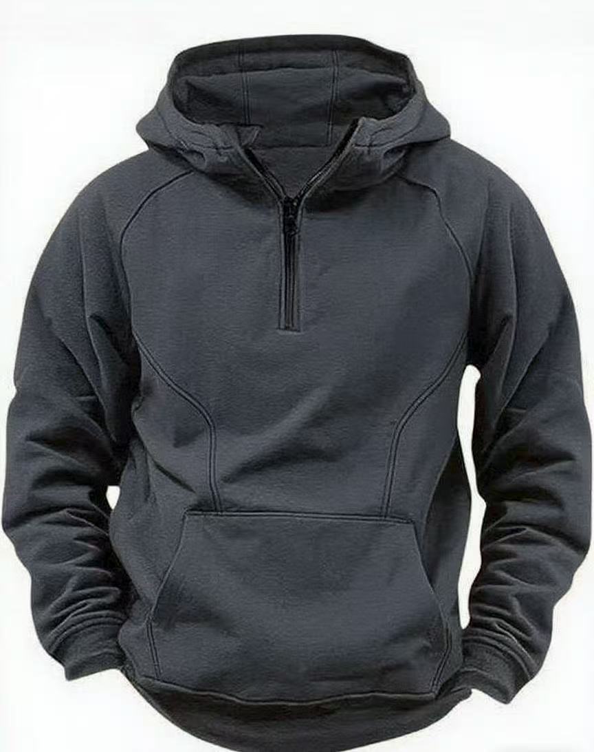 Mens Retro Hooded Zipper Jacket