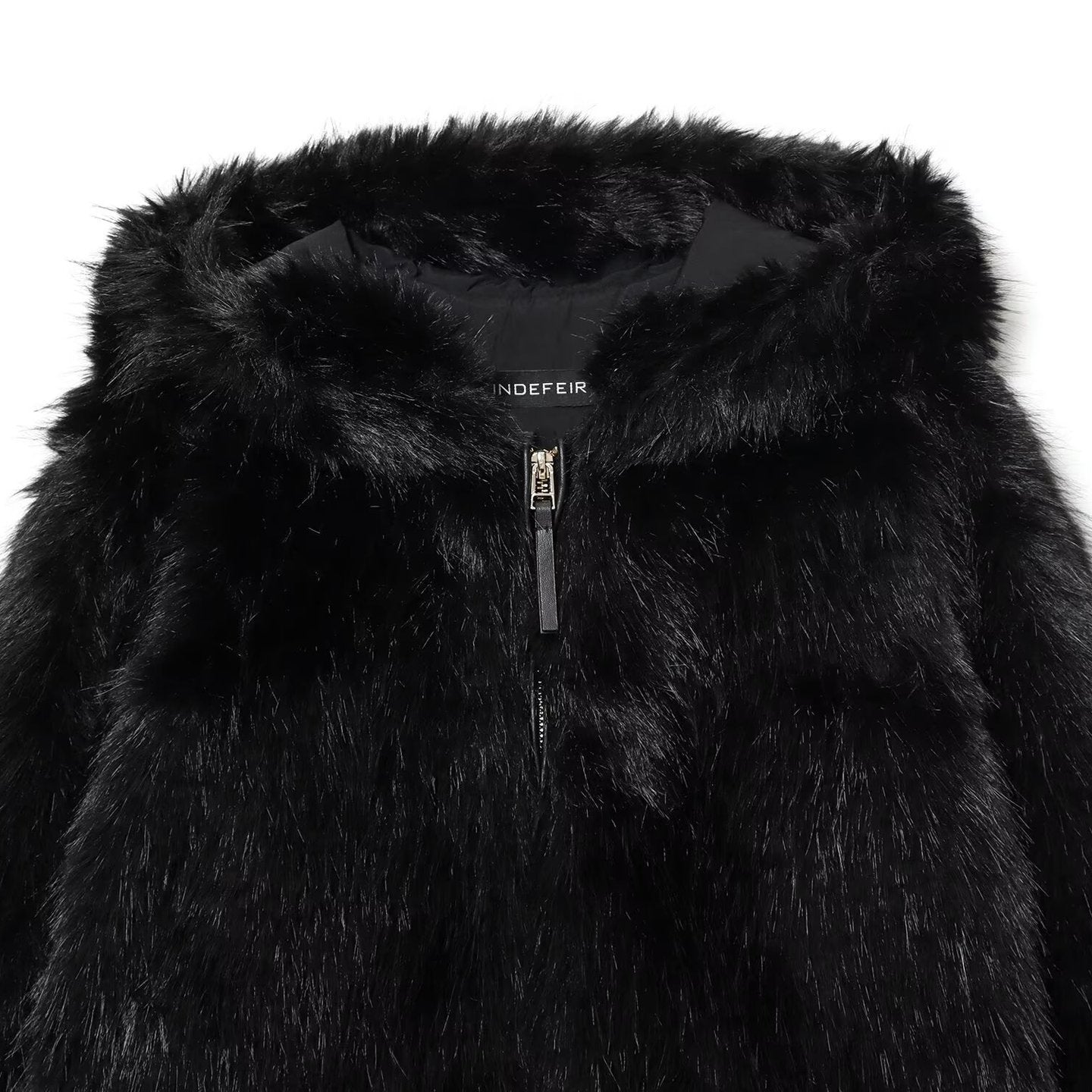 Artificial fur leather jacket