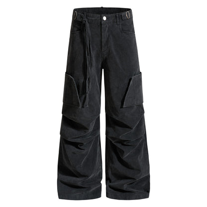 Pleated wide leg pants
