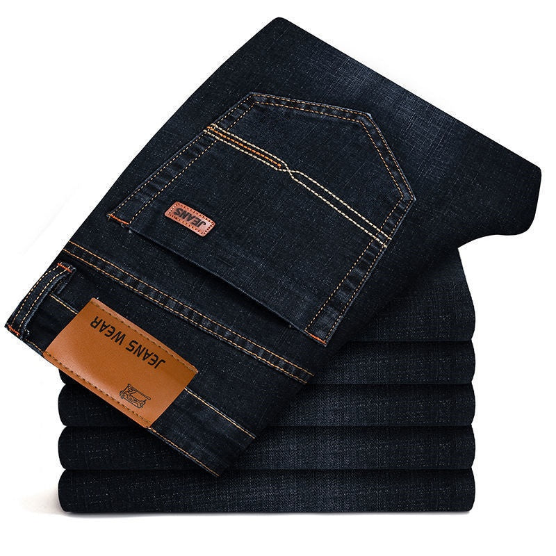 Men?s mid-rise stretch denim trousers