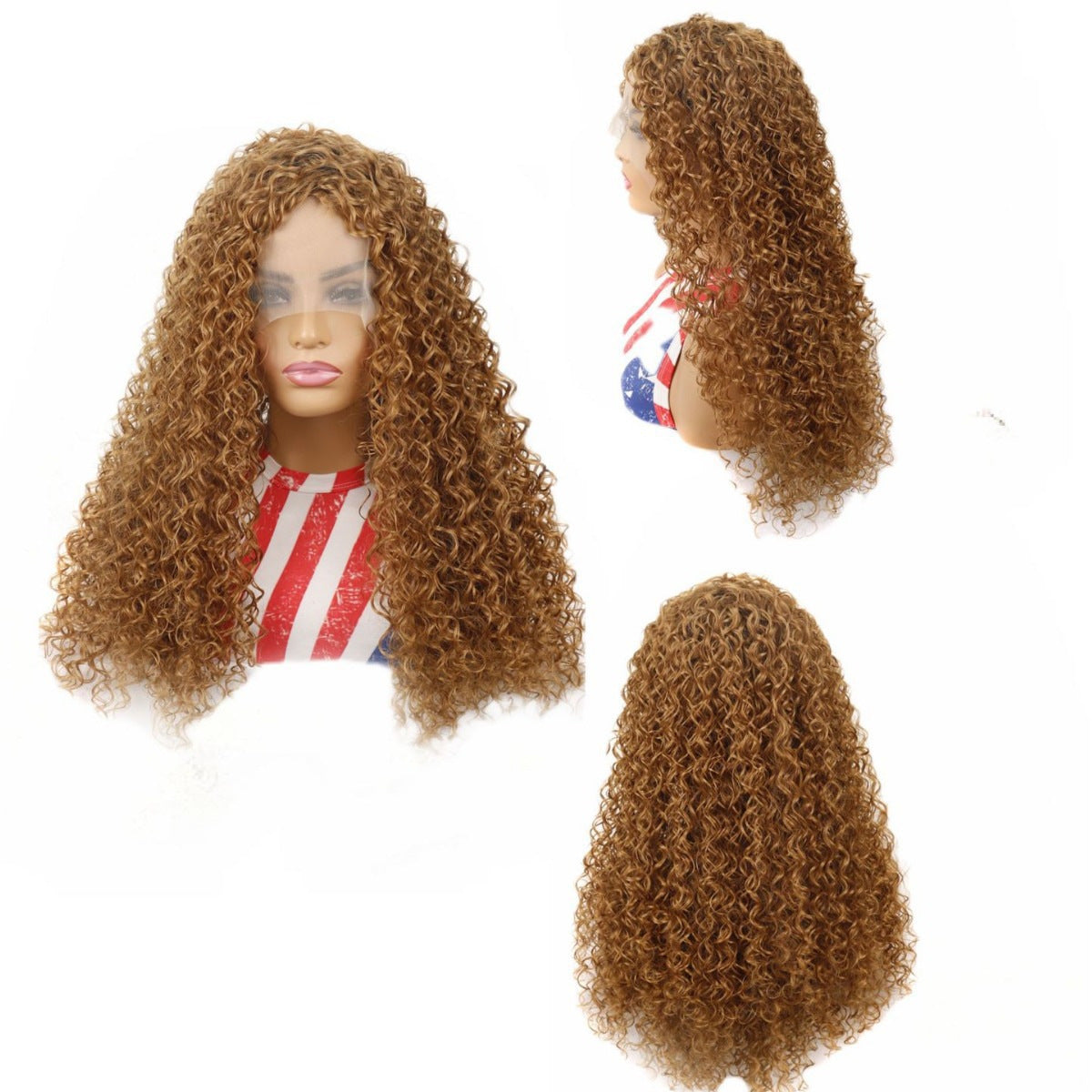 Long Curly Synthetic Lace Front Wig