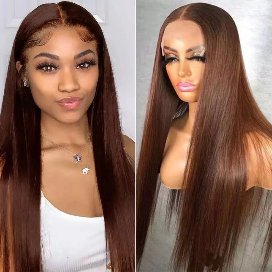Synthetic Long Straight Front Lace Wig