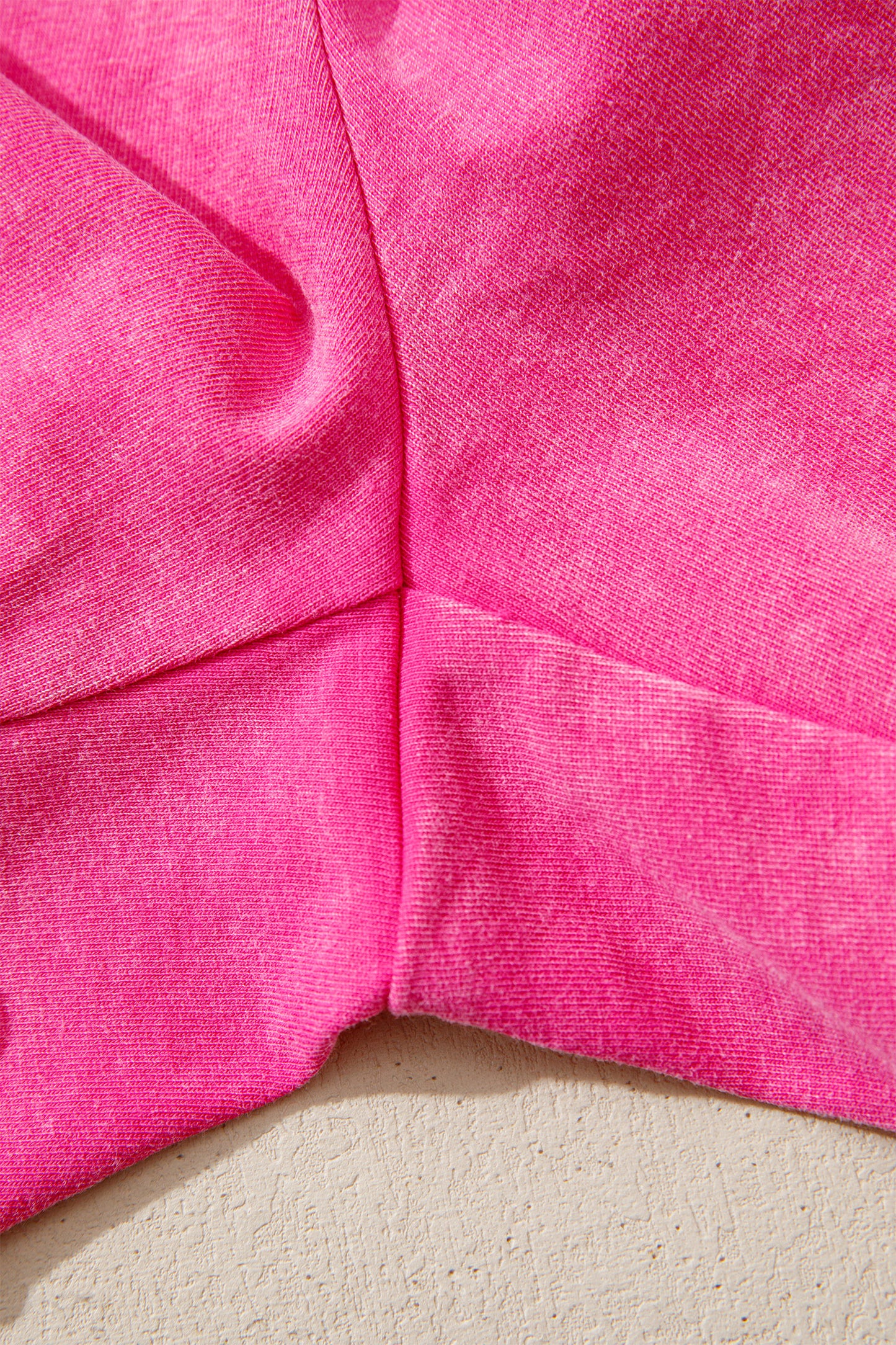 Mineraalgewassen shorts met elastische tailleband en trekkoord