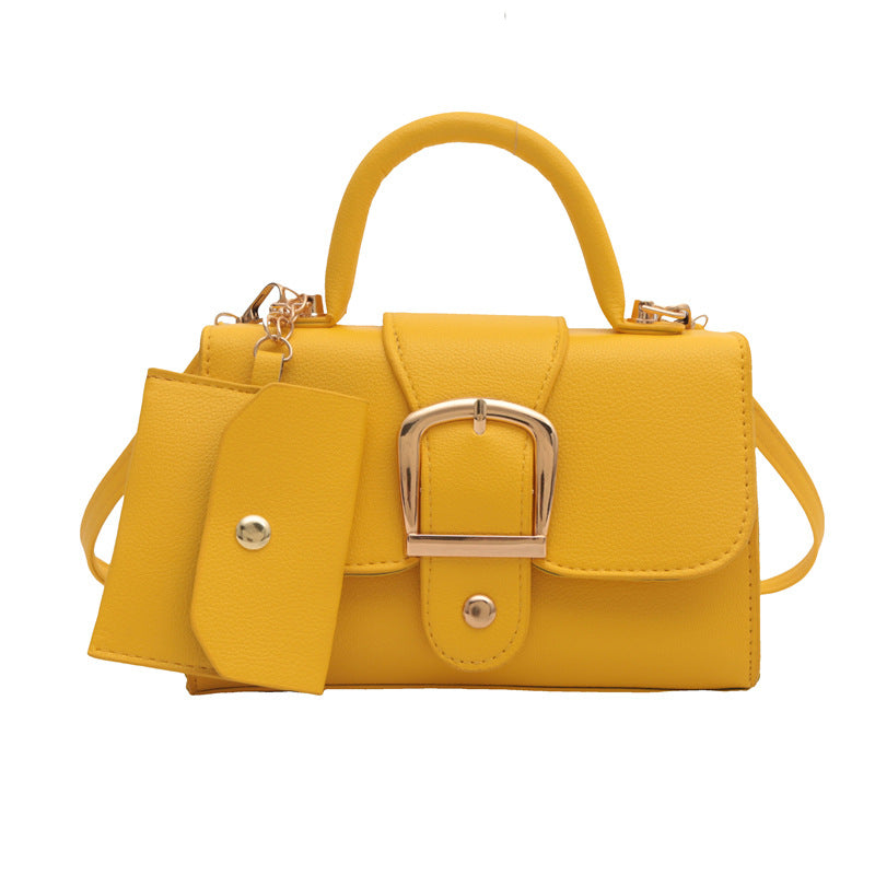 Candy Color Retro Small Square Crossbody Bag