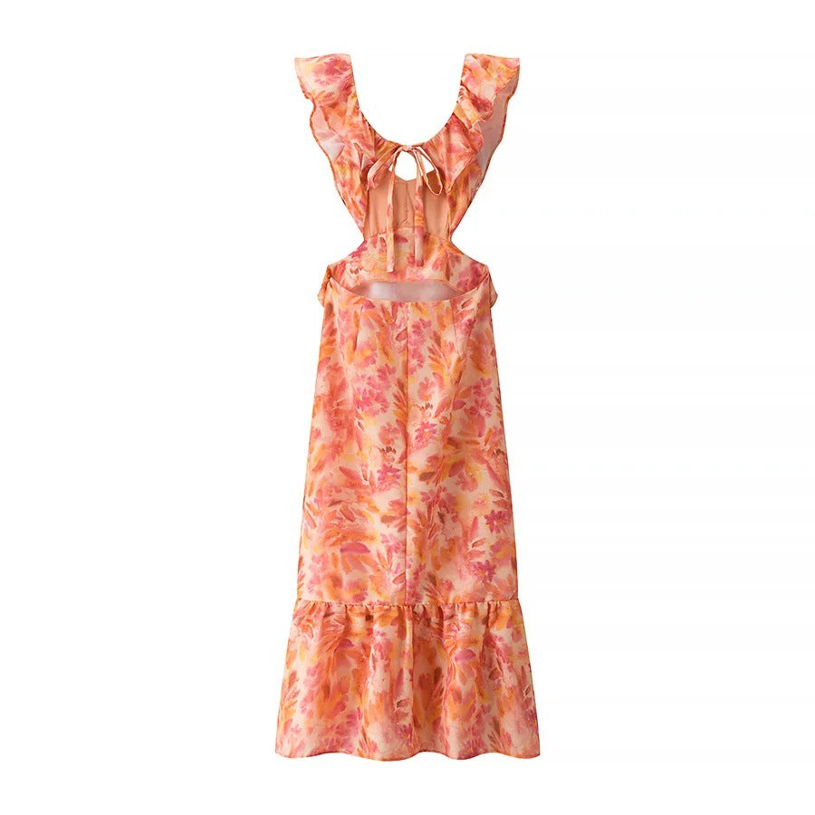 Elegant Layered Decorative Midi Dress for  Women