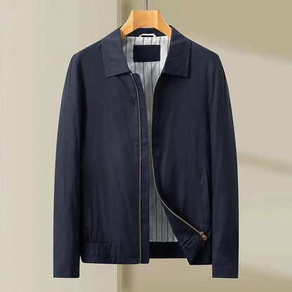 Classic Linen Blend Lapel Jacket