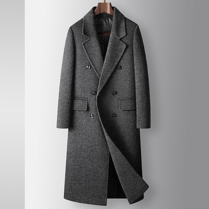 Mens Double Breasted Wool Overcoat