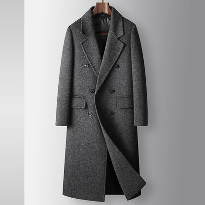 Mens Double Breasted Wool Overcoat