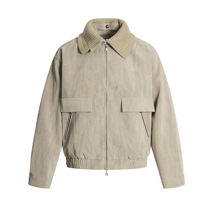 Leather flight jacket