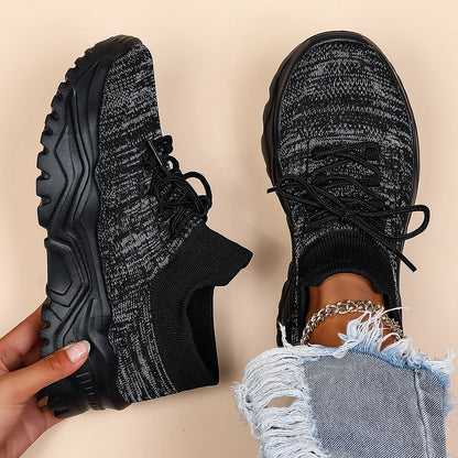Ademende geweven sokkensneakers voor dames