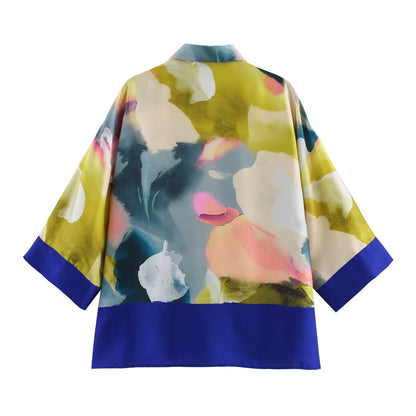 Summer design sense niche BF lazy style seaside shirt