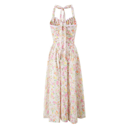 Backless mid length dress