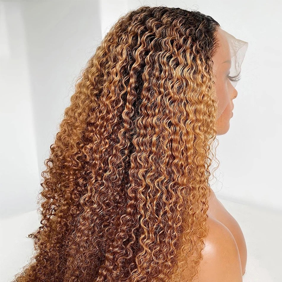 Front Lace Long Curly Synthetic Hair Wig