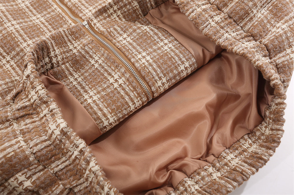 Amerikaanse geruite unisex honkbaljas revers PU-leer