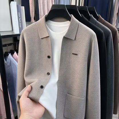Mens Long Sleeve Knit Cardigan