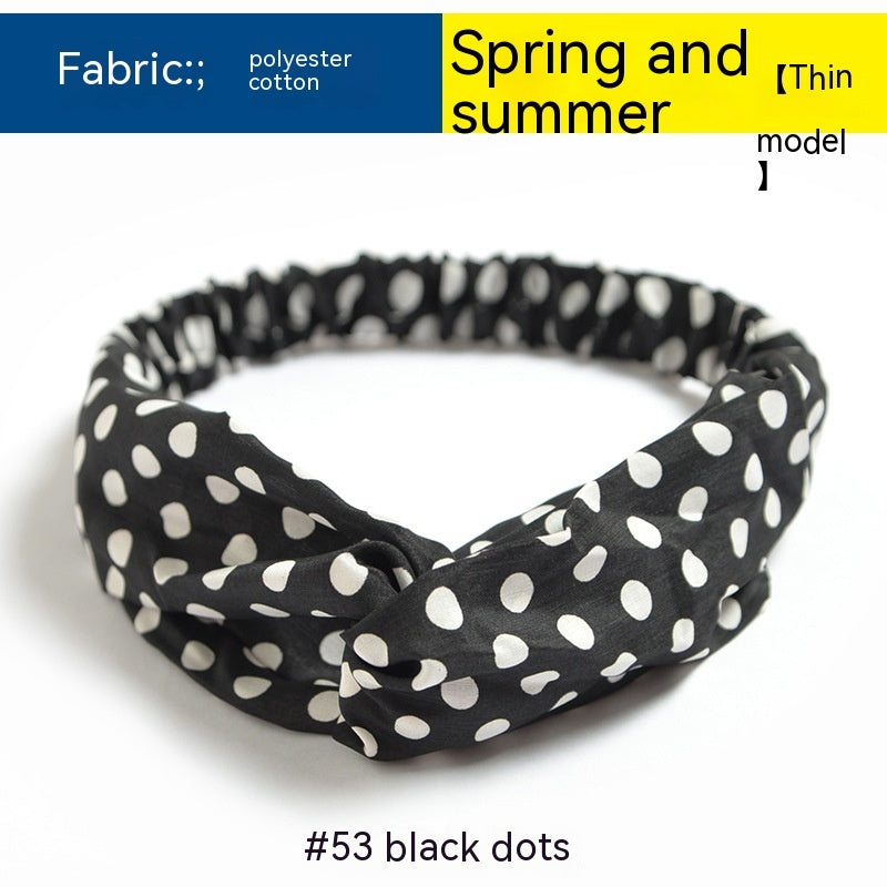 Elastische gekruiste chiffon hoofdband in Boheemse stijl