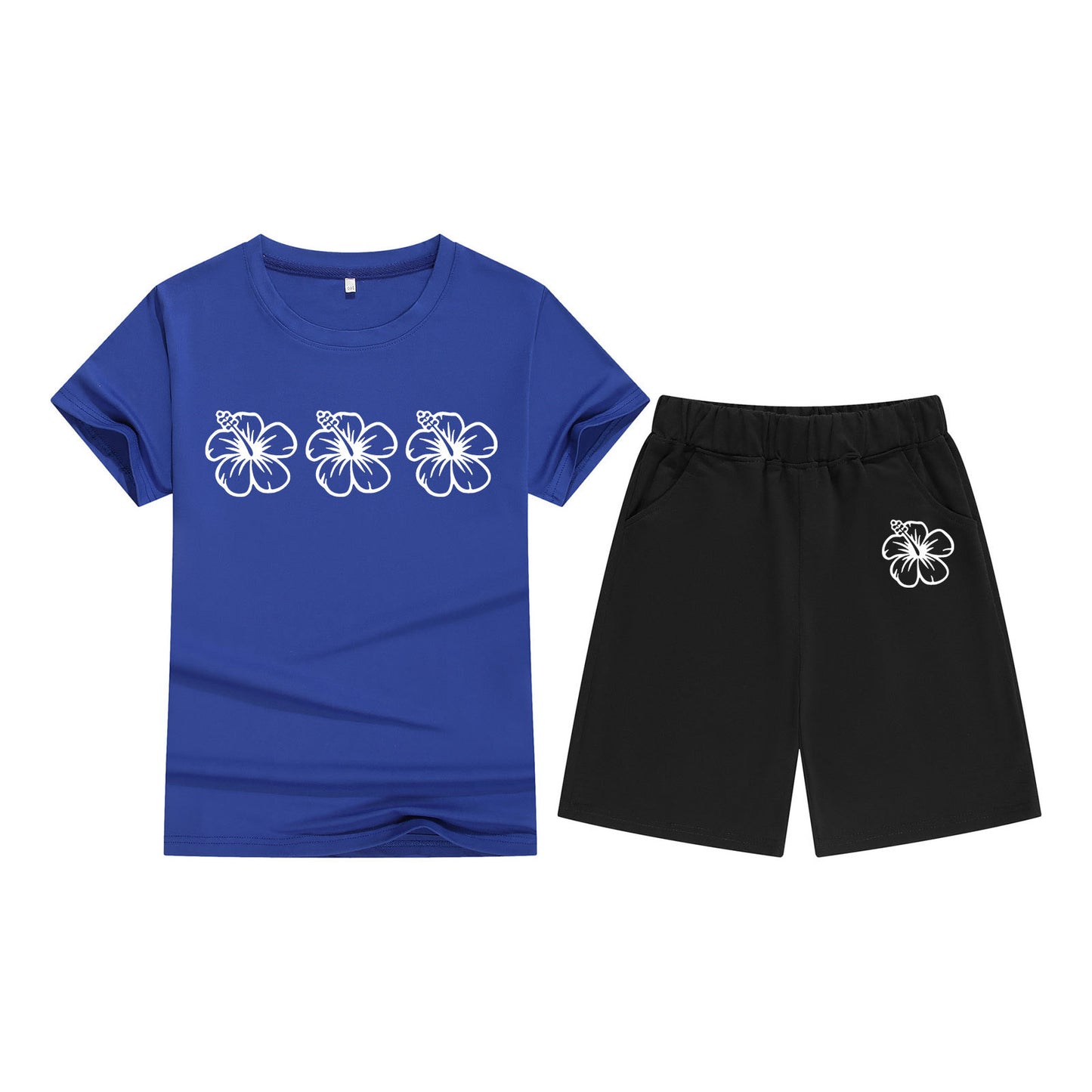 Meisjes katoenen T-shirt met korte mouwen en shorts