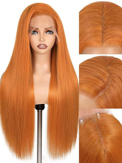 13x6 Glueless Lace Front Wig Natural Hairline Synthetic Hair