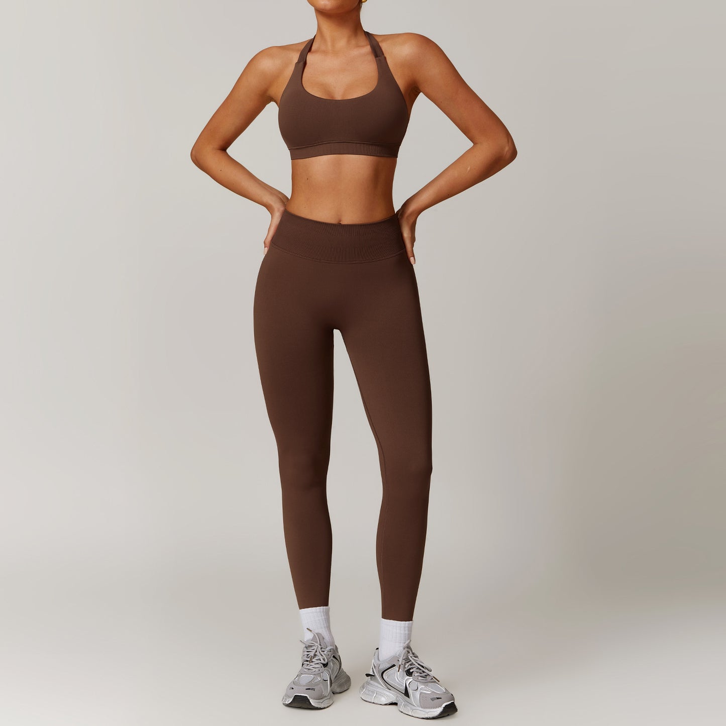 Yoga-set met halter-BH en legging