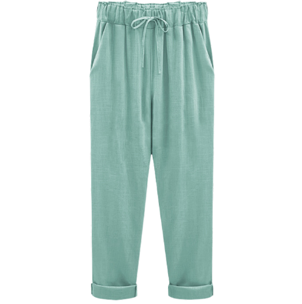 Autumn new pants women's cotton and linen cropped pants