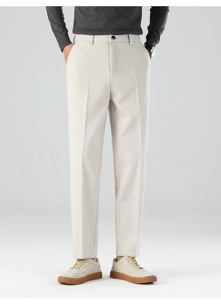 Men's Casual Pants Straight-Leg Drapey Dress Pants Long Pants