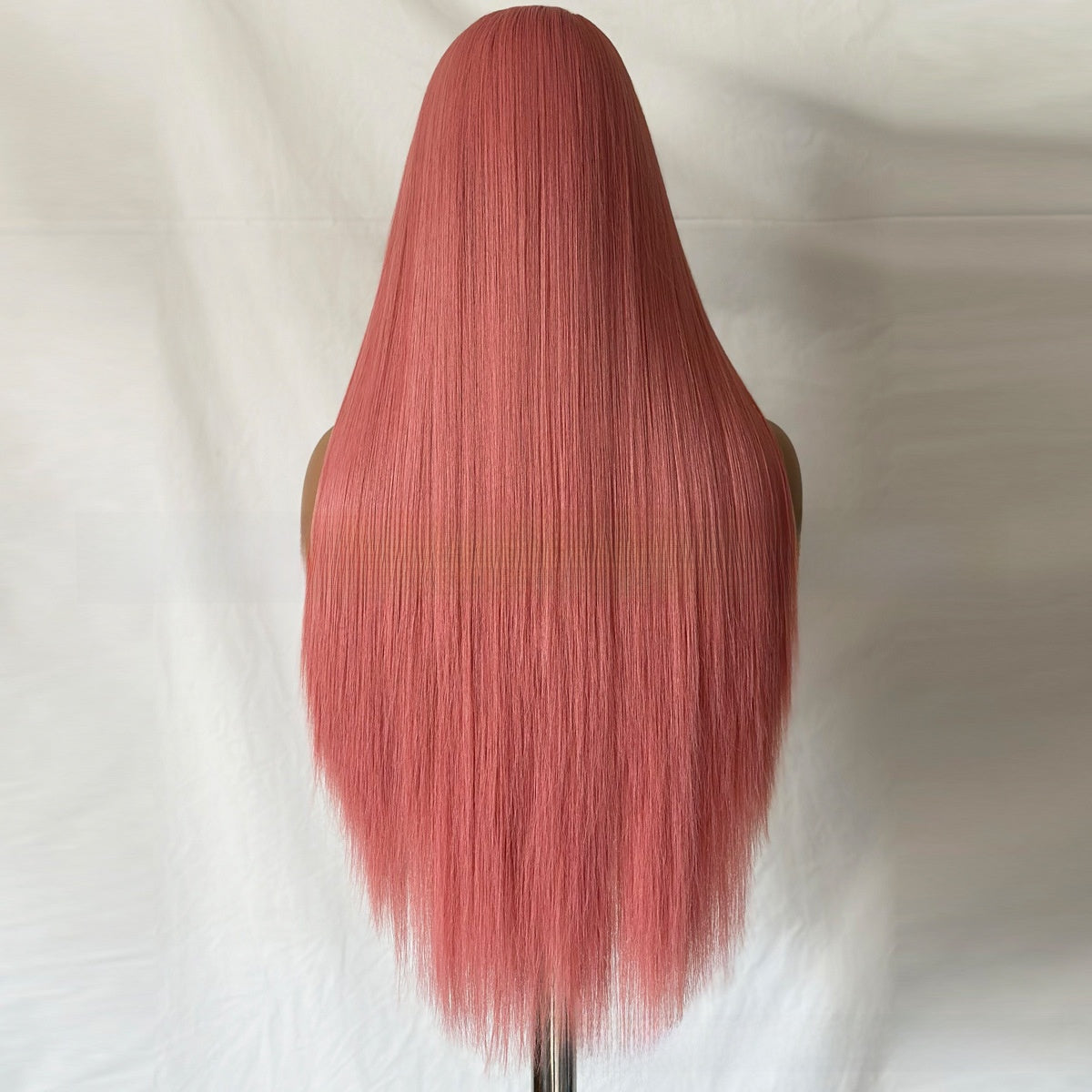 Front lace pink long straight hair