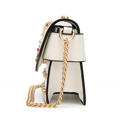 Luxe designer vintage kleine handtas met bijenklep