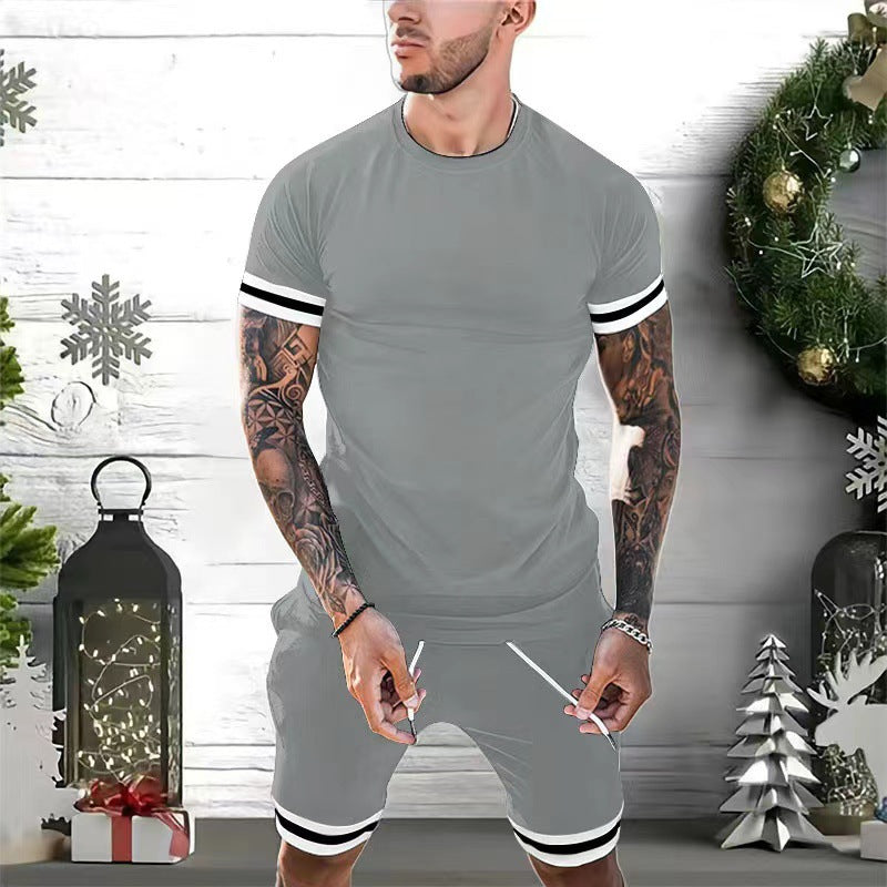 Short sleeved shorts two-piece sports and leisure set