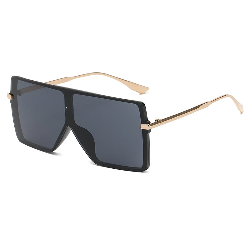 New Fashion One-Piece Square Sunglasses Women's Trendy Gradient Sunglasses Ins Style Trendy Sunglasses Men