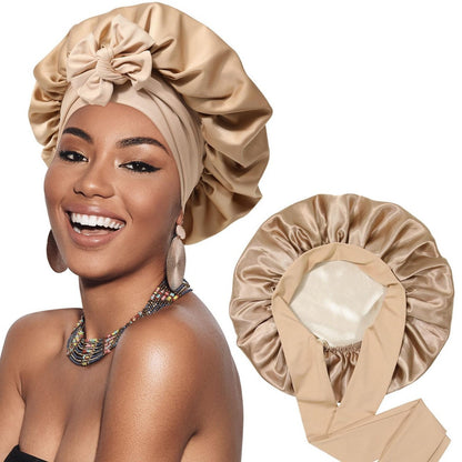 Double sided wide edged high elasticity hair care hat