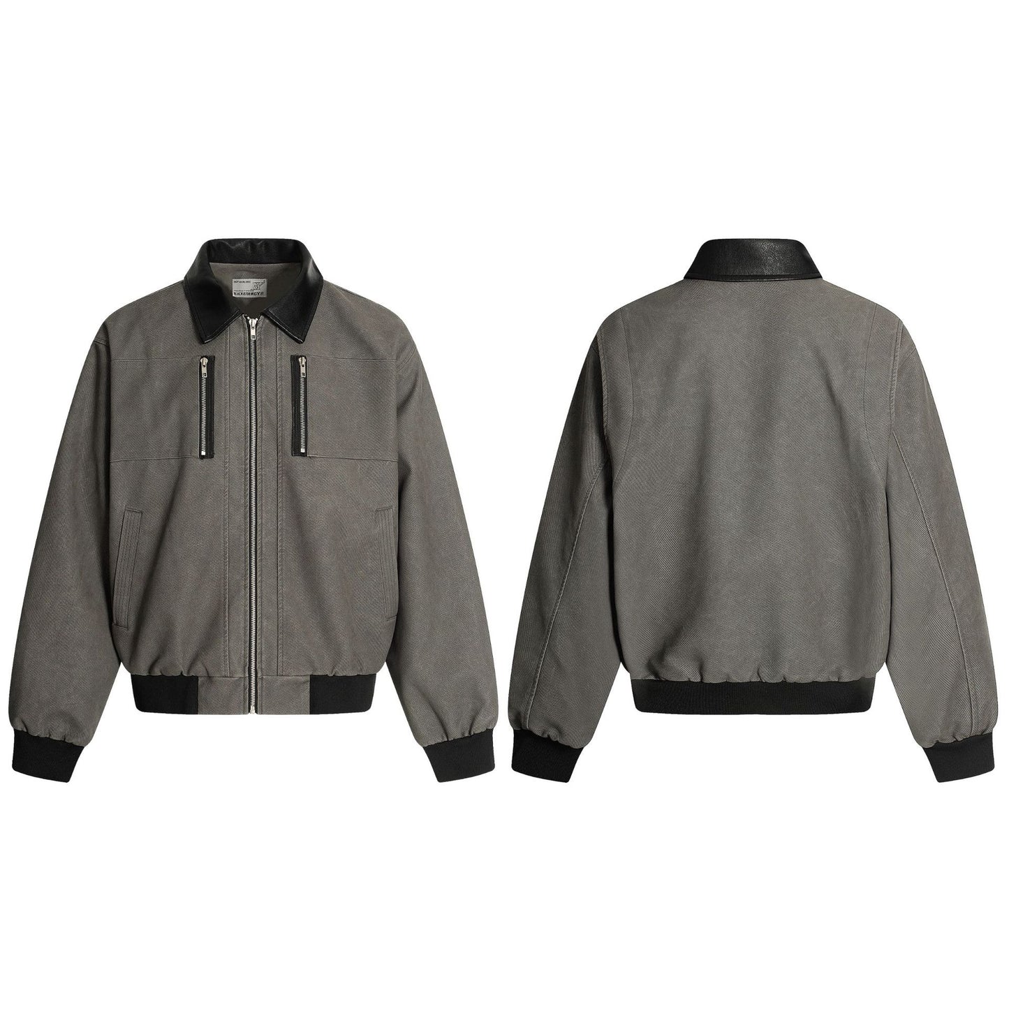 Loose PU leather jacket