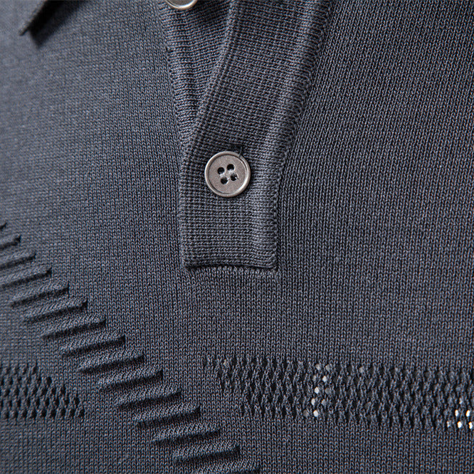 Men's collar sweater top