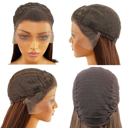 Synthetische front lace wig met watergolf krullen