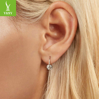 Silver Charm Classic Design 50 Points Sparkling Moissanite Earrings Charm Elegant and Generous 925 Pure Silver Earrings and Earrings