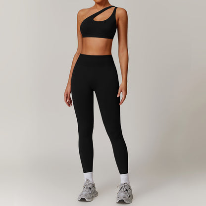 Yoga set met schouderbeha en -broek