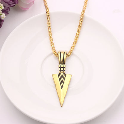 Herenketting in matzwart met pijlhanger