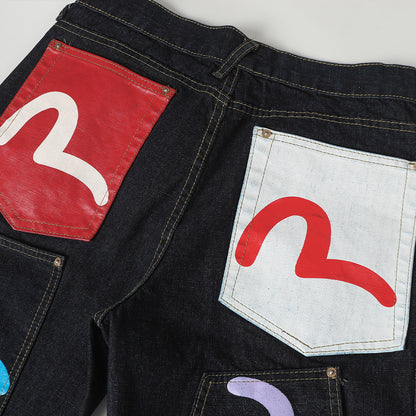 Jeans met meerdere zakken en print