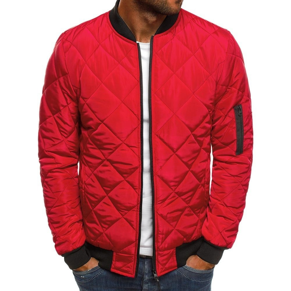 Cotton Coat Autumn And Winter Men's Color Loose Jacket Lingge Cotton Suit