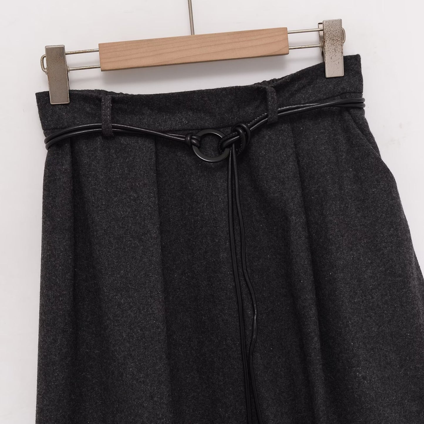 Midi-rok met losse tailleband