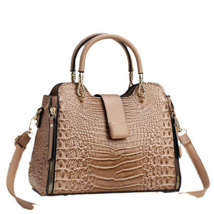 PU crossbody/handtas voor dames met krokodillenprint