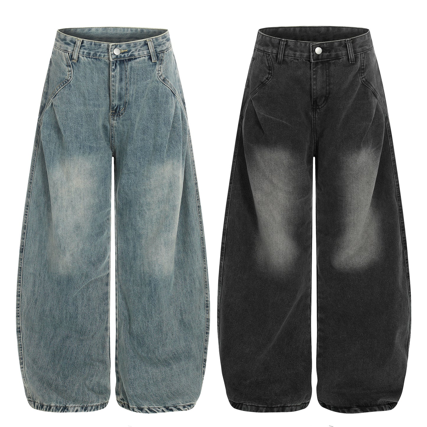 Distressed Loose Casual Pants Trendy Knife-Edge Jeans