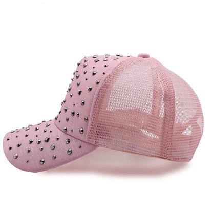 Unisex Streetwear Pet  Katoen Ademende Mesh Of Dicht Met Strass Unisex