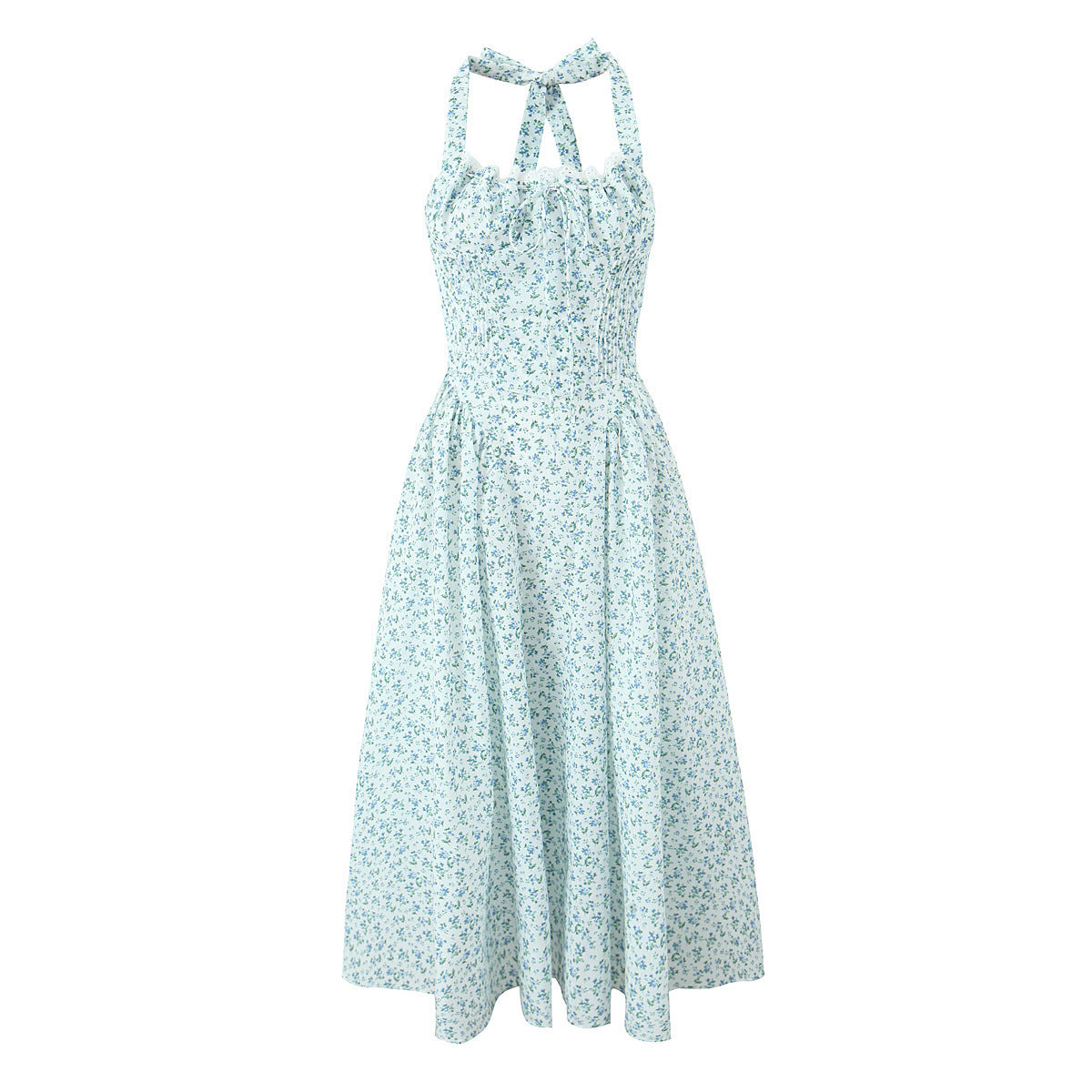 Backless mid length dress
