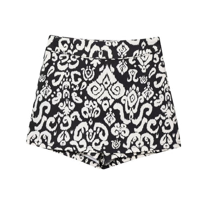 Women's Printed Tank Top + Skirt Pants Set