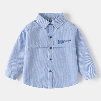 Gestreepte shirt met lange mouwen voor jongens