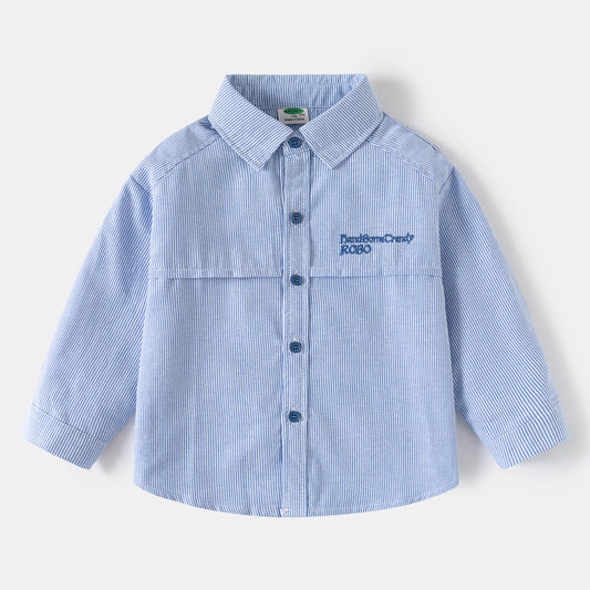 Gestreepte shirt met lange mouwen voor jongens