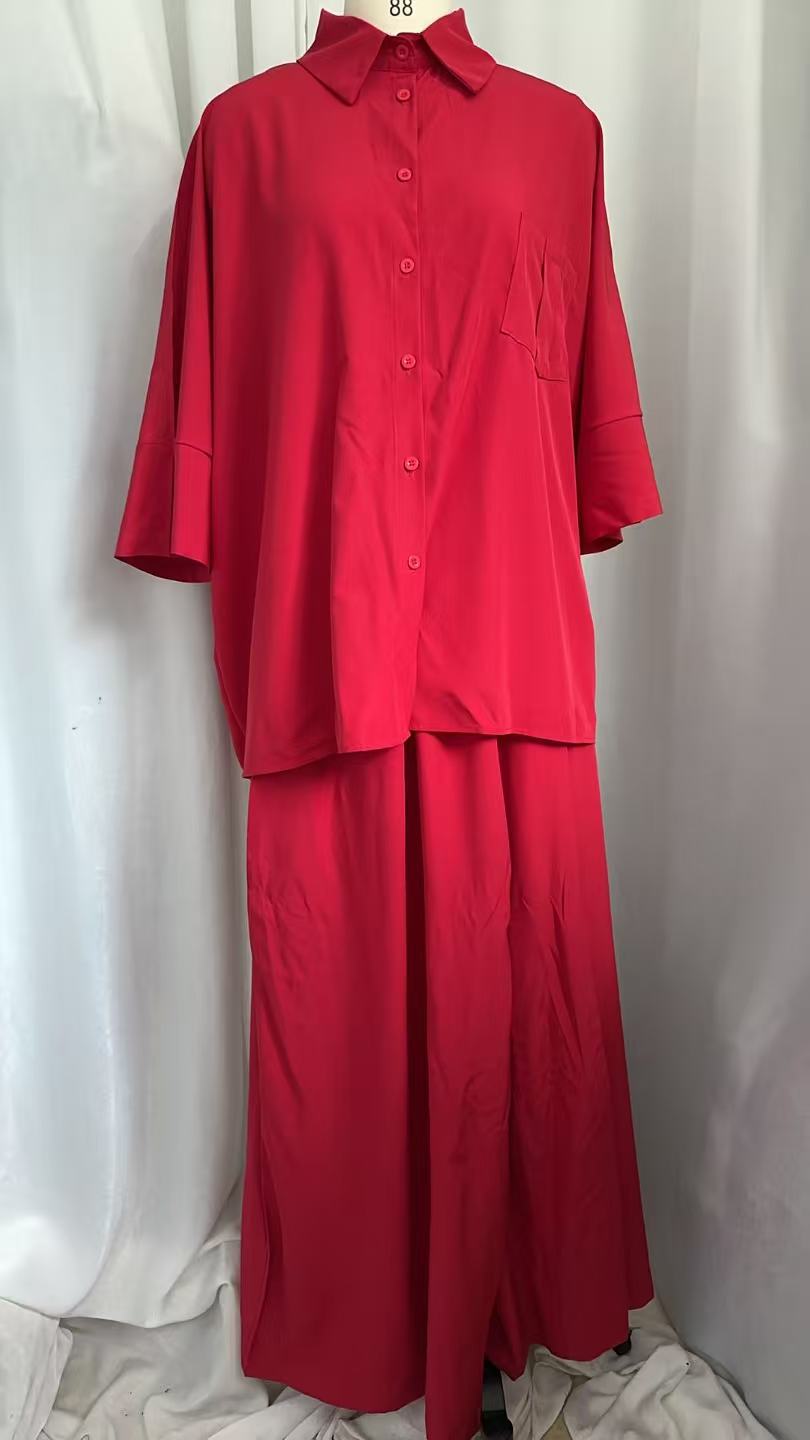 Retro Polka Dot Shirt and Pants Set