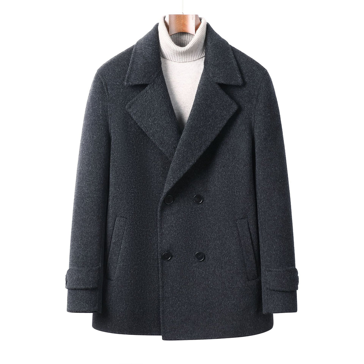 Mens Reversible Wool Coat