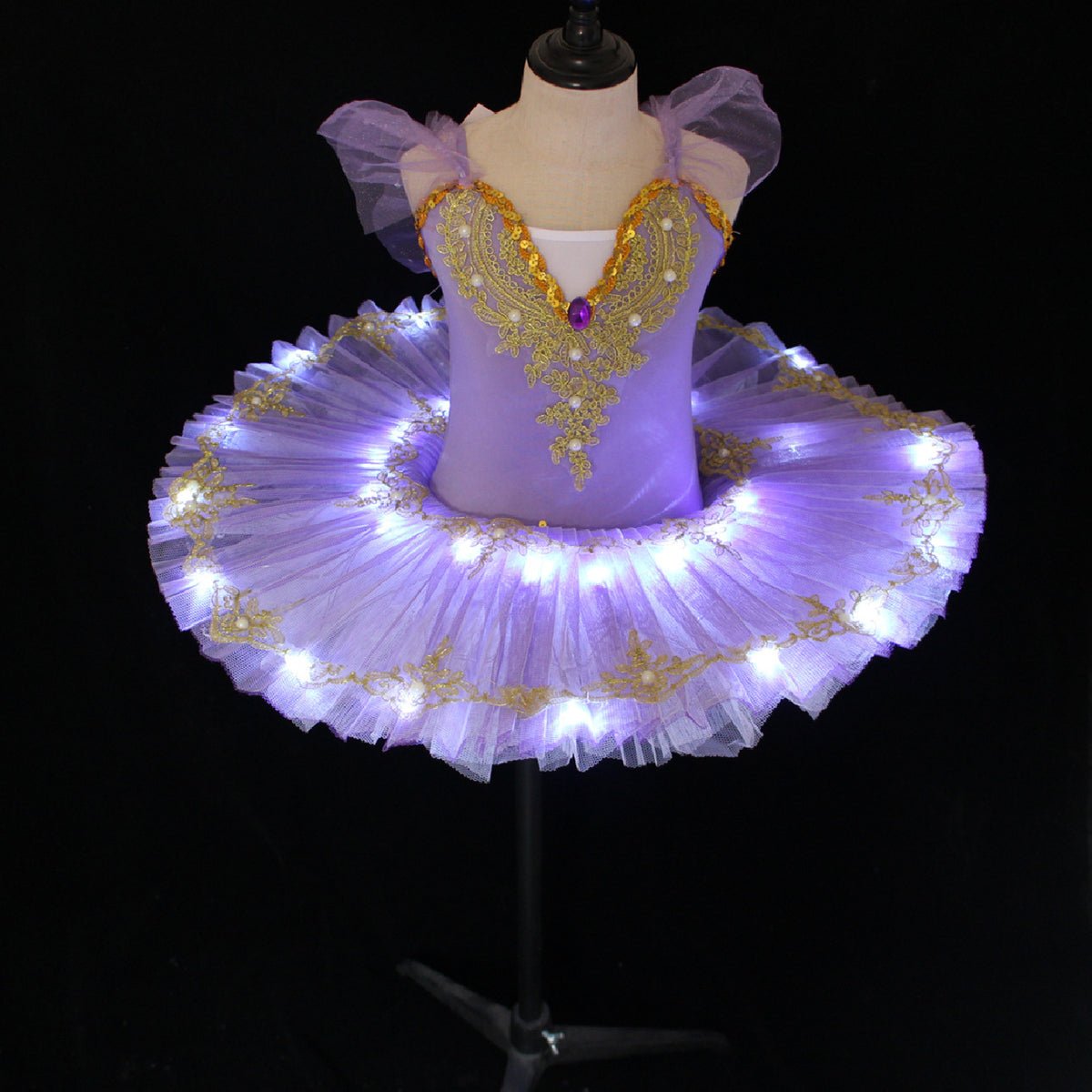 Childrens Sequined Ballet Performance Dress