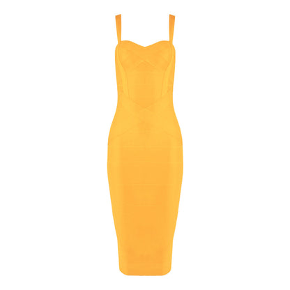 Classic Sexy Strap Bandage Long Dress